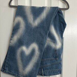 Adika Blue Denim Jeans with Heart Design